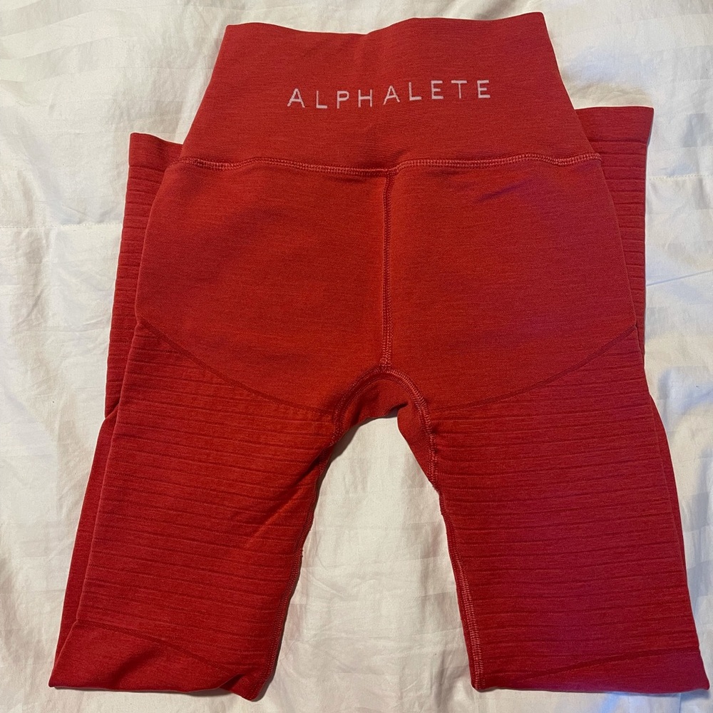 Alphalete Revival R6 Leggings - Coral Red